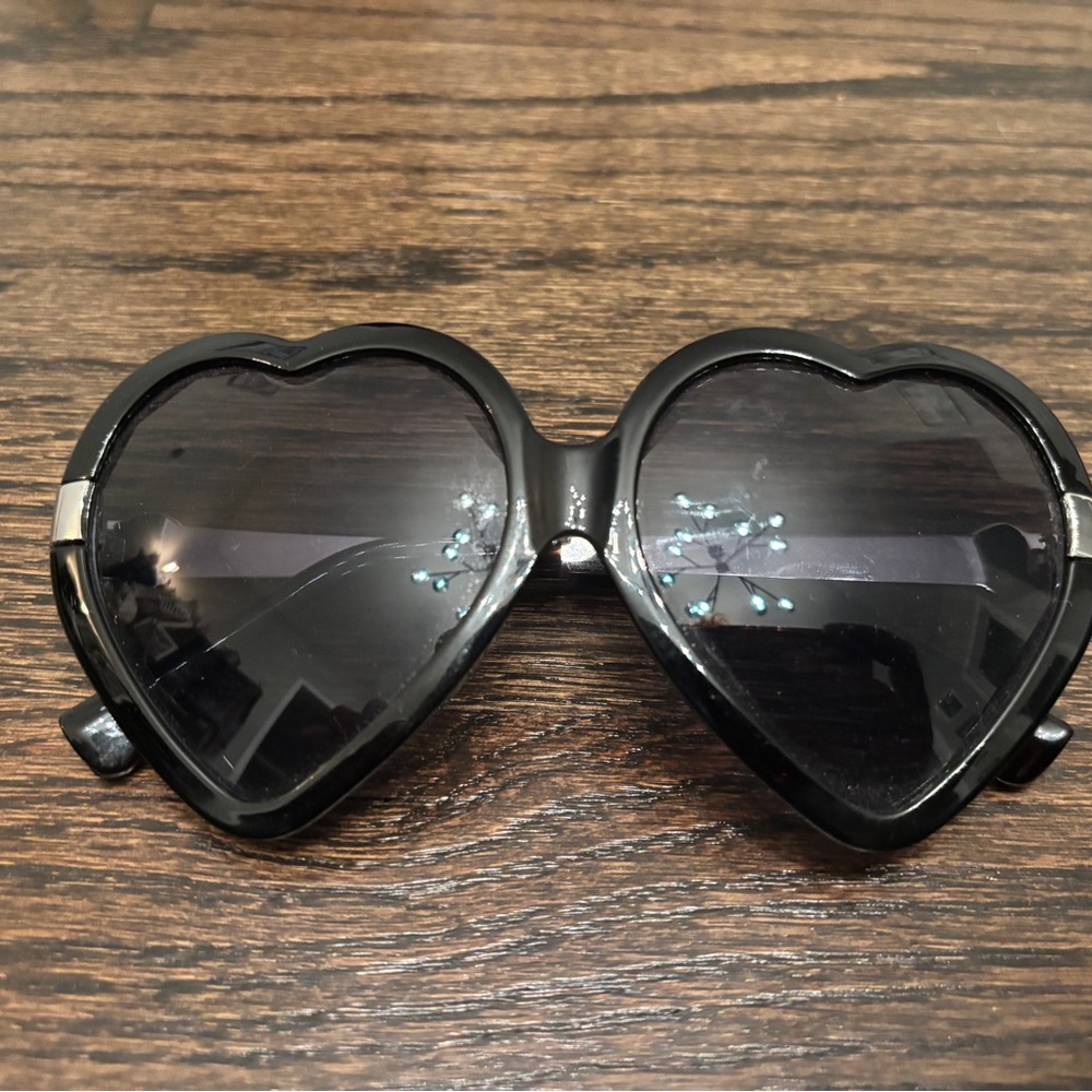 Killstar Heart-Shaped Black Sunglasses
